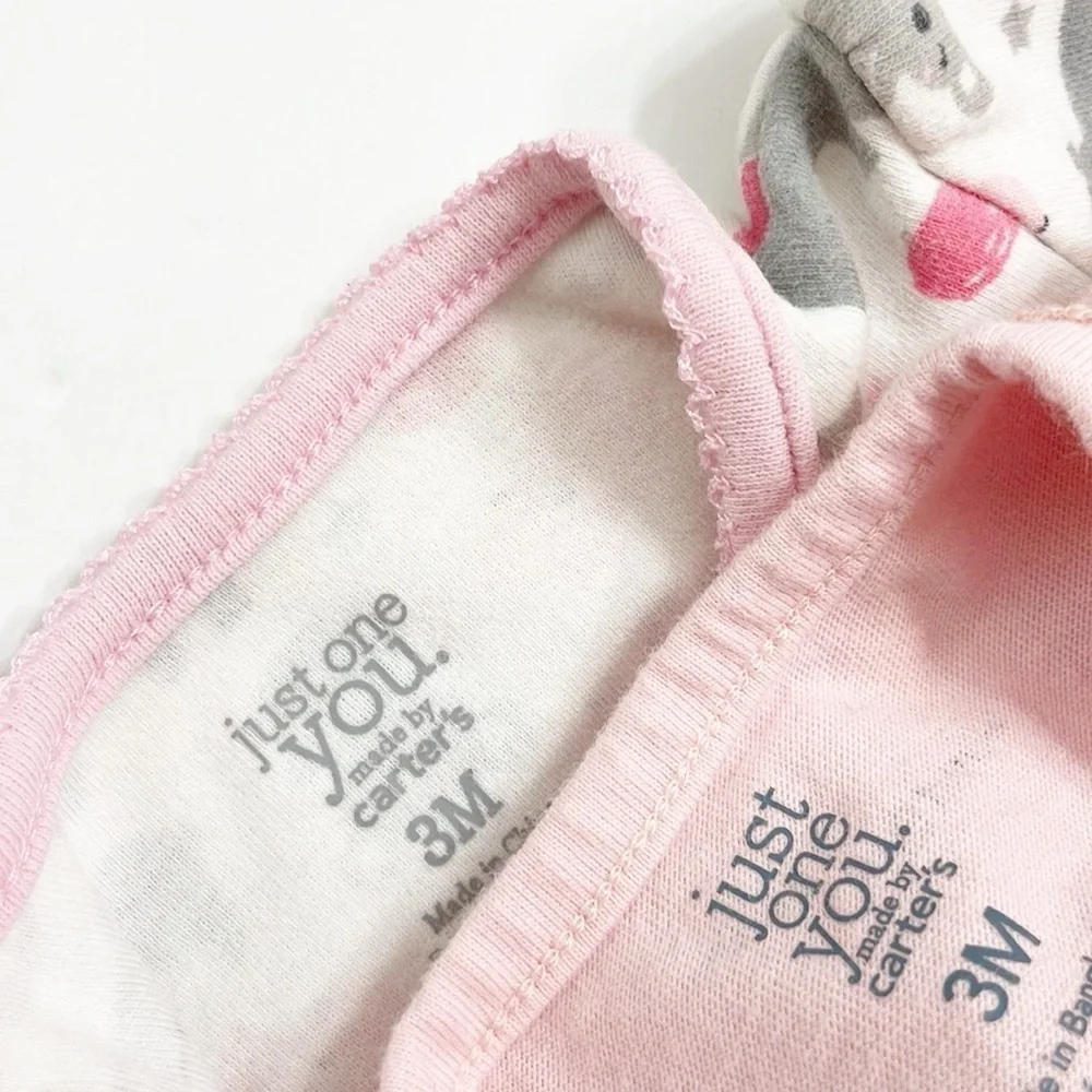 Carter's baby girls zip up footies